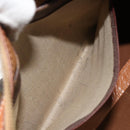 CELINE Macadam Canvas Boston Bag PVC Leather Brown Gold Auth 184535A-22