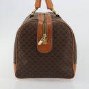 CELINE Macadam Canvas Boston Bag PVC Leather Brown Gold Auth 184535A-4