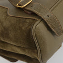 GUCCI Backpack Suede Khaki Gold 003 2058 0016 Auth 184537A-19