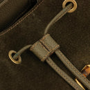 GUCCI Backpack Suede Khaki Gold 003 2058 0016 Auth 184537A-10