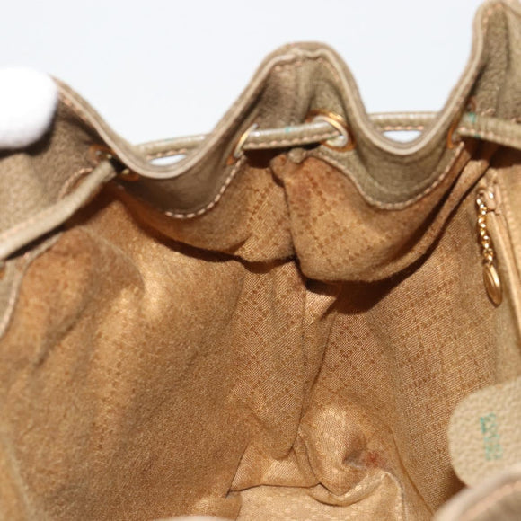 GUCCI Backpack Suede Khaki Gold 003 2058 0016 Auth 184537A