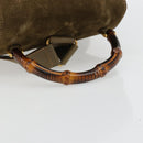 GUCCI Backpack Suede Khaki Gold 003 2058 0016 Auth 184537A-7