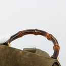 GUCCI Backpack Suede Khaki Gold 003 2058 0016 Auth 184537A-14