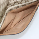 GUCCI GG Supreme Clutch Bag PVC Beige Gold Auth 184538-9