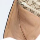 GUCCI GG Supreme Clutch Bag PVC Beige Gold Auth 184538-17