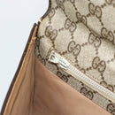 GUCCI GG Supreme Clutch Bag PVC Beige Gold Auth 184538-11