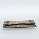 GUCCI GG Supreme Clutch Bag PVC Beige Gold Auth 184538-6