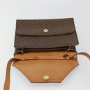 CELINE Macadam Canvas Shoulder Bag PVC Leather Brown Gold Auth 184541-8