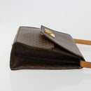 CELINE Macadam Canvas Shoulder Bag PVC Leather Brown Gold Auth 184541-3