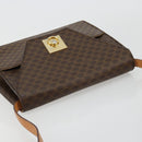 CELINE Macadam Canvas Shoulder Bag PVC Leather Brown Gold Auth 184541-6