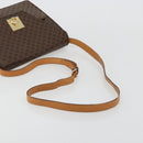 CELINE Macadam Canvas Shoulder Bag PVC Leather Brown Gold Auth 184541-7