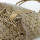 GUCCI GG Crystal Abbey Tote Bag Coated Canvas Gold 211982 Auth 184542-10