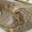 GUCCI GG Crystal Abbey Tote Bag Coated Canvas Gold 211982 Auth 184542-12