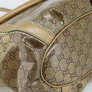 GUCCI GG Crystal Abbey Tote Bag Coated Canvas Gold 211982 Auth 184542-13