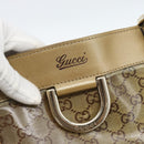 GUCCI GG Crystal Abbey Tote Bag Coated Canvas Gold 211982 Auth 184542-14