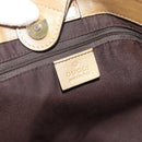 GUCCI GG Crystal Abbey Tote Bag Coated Canvas Gold 211982 Auth 184542-15