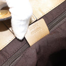 GUCCI GG Crystal Abbey Tote Bag Coated Canvas Gold 211982 Auth 184542-21