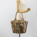 GUCCI GG Crystal Abbey Tote Bag Coated Canvas Gold 211982 Auth 184542-22