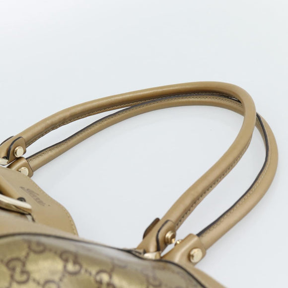 GUCCI GG Crystal Abbey Tote Bag Coated Canvas Gold 211982 Auth 184542