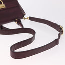 Salvatore Ferragamo Sofia Gancini Hand Bag Leather 2way Purple Gold Auth 184543-10