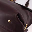 Salvatore Ferragamo Sofia Gancini Hand Bag Leather 2way Purple Gold Auth 184543-14