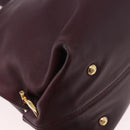 Salvatore Ferragamo Sofia Gancini Hand Bag Leather 2way Purple Gold Auth 184543-15