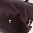 Salvatore Ferragamo Sofia Gancini Hand Bag Leather 2way Purple Gold Auth 184543-16
