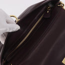 Salvatore Ferragamo Sofia Gancini Hand Bag Leather 2way Purple Gold Auth 184543-19