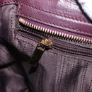 Salvatore Ferragamo Sofia Gancini Hand Bag Leather 2way Purple Gold Auth 184543-24