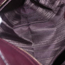 Salvatore Ferragamo Sofia Gancini Hand Bag Leather 2way Purple Gold Auth 184543-25