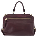 Salvatore Ferragamo Sofia Gancini Hand Bag Leather 2way Purple Gold Auth 184543-3