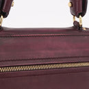 Salvatore Ferragamo Sofia Gancini Hand Bag Leather 2way Purple Gold Auth 184543-4