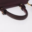 Salvatore Ferragamo Sofia Gancini Hand Bag Leather 2way Purple Gold Auth 184543-8