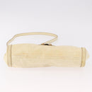 Miu Miu Hand Bag Leather 2way Ivory Gold Auth 184544A-5