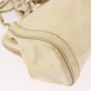 Miu Miu Hand Bag Leather 2way Ivory Gold Auth 184544A-16