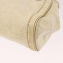 Miu Miu Hand Bag Leather 2way Ivory Gold Auth 184544A-17