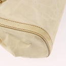 Miu Miu Hand Bag Leather 2way Ivory Gold Auth 184544A-18