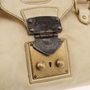 Miu Miu Hand Bag Leather 2way Ivory Gold Auth 184544A-21