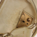 Miu Miu Hand Bag Leather 2way Ivory Gold Auth 184544A-10