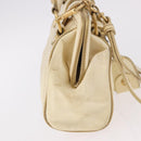 Miu Miu Hand Bag Leather 2way Ivory Gold Auth 184544A-4
