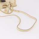 Miu Miu Hand Bag Leather 2way Ivory Gold Auth 184544A-8