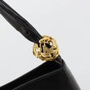 Salvatore Ferragamo Shoulder Bag Leather Black Gold Auth 184545-17