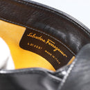 Salvatore Ferragamo Shoulder Bag Leather Black Gold Auth 184545-12
