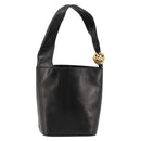 Salvatore Ferragamo Shoulder Bag Leather Black Gold Auth 184545-2