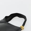Salvatore Ferragamo Shoulder Bag Leather Black Gold Auth 184545-8
