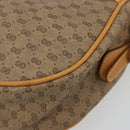 GUCCI Micro GG Supreme Web Sherry Line Shoulder Bag PVC Beige Gold Auth 184546-10