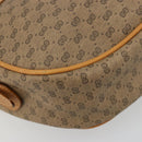 GUCCI Micro GG Supreme Web Sherry Line Shoulder Bag PVC Beige Gold Auth 184546-11