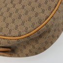 GUCCI Micro GG Supreme Web Sherry Line Shoulder Bag PVC Beige Gold Auth 184546-13