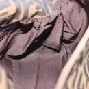 FENDI Zucca Canvas Mamma Baguette Shoulder Bag Black Brown Auth 184547SAV-23