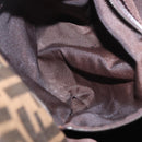 FENDI Zucca Canvas Mamma Baguette Shoulder Bag Black Brown Auth 184547SAV-11